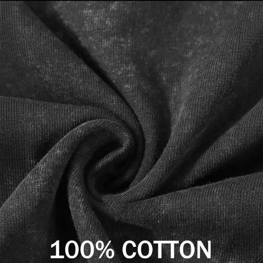 Loose-fit American-style Printed Washed-and-distressed Pure Cotton Short-sleeve Mens Shirt