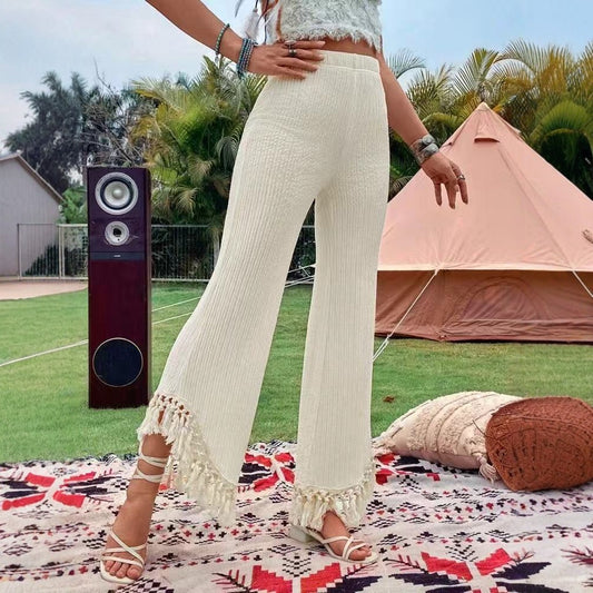 Summer Loose Casual Trousers Resort-style Designer Pants