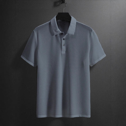 Men's Polyester Short-sleeve Polo Shirt