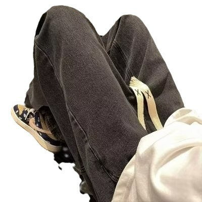 Casual American-style wide-leg trousers