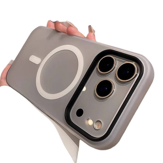 Suitable For 17 Pro Max Phone Case Jelly Magnetic Two in one Frosted Simple Drop proof