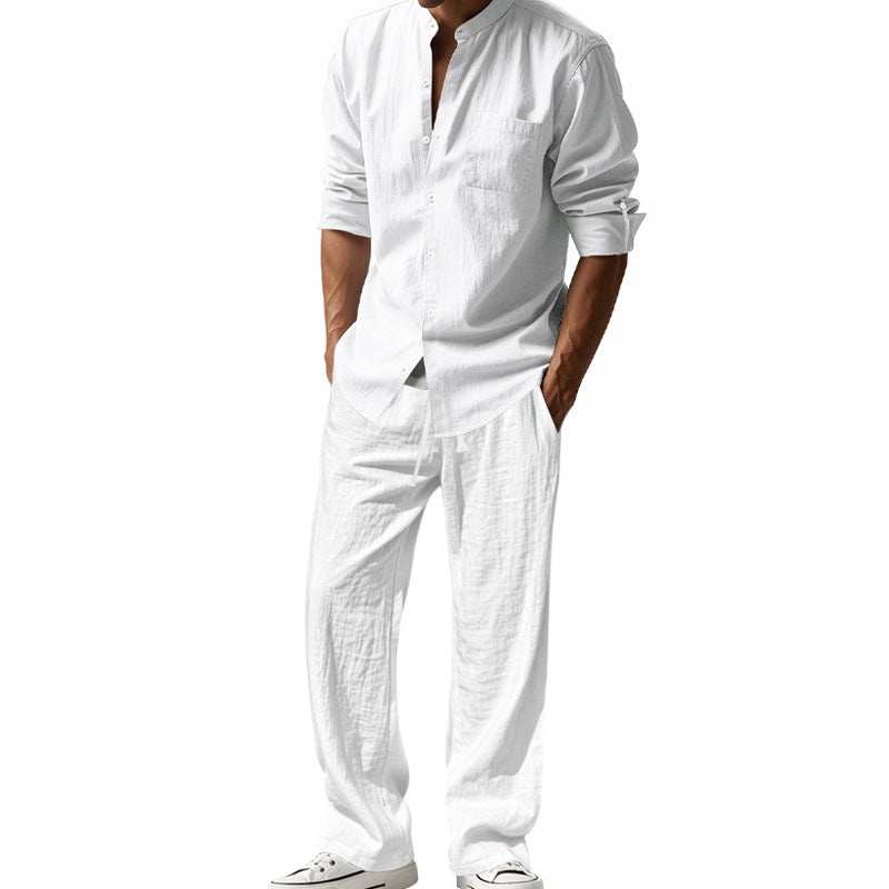 Loose Long-sleeved Trousers Shirt Outfit Men