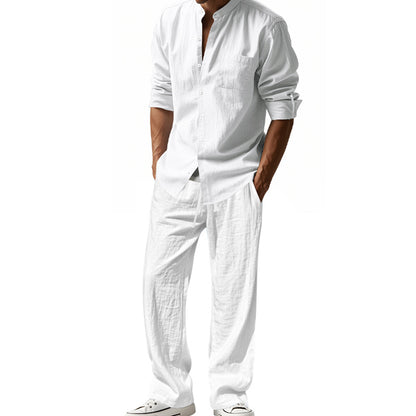 Loose Long-sleeved Trousers Shirt Outfit Men