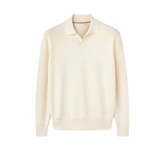 Old Money Style Pure Wool POLO Sweater