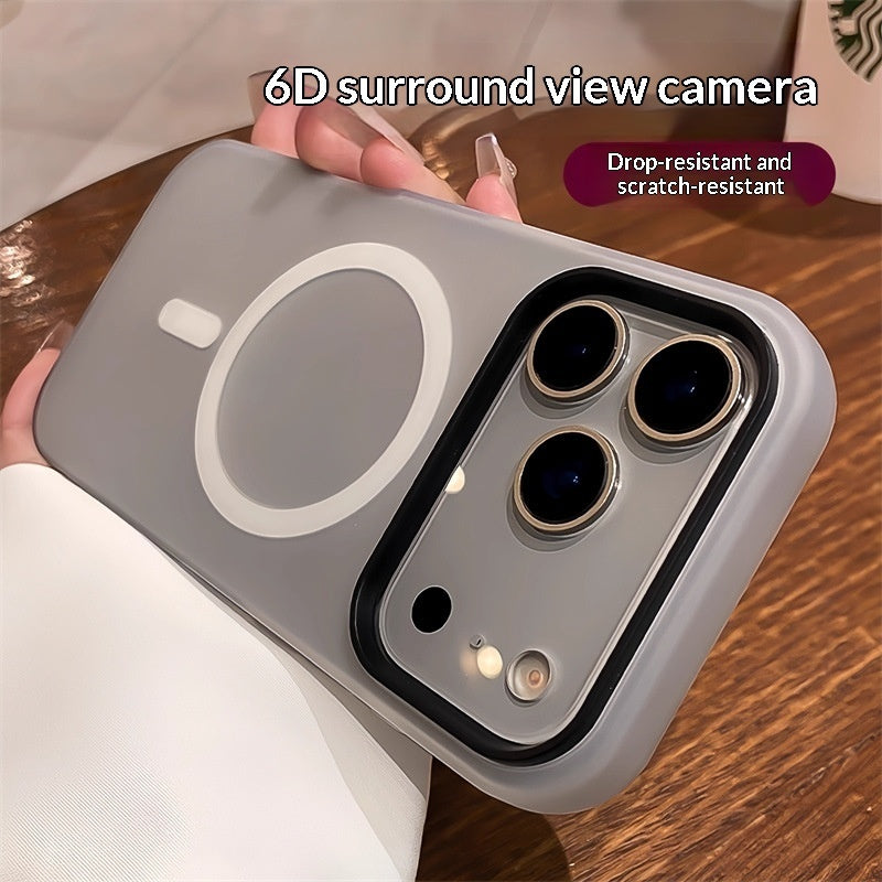 Suitable For 17 Pro Max Phone Case Jelly Magnetic Two-in-one Frosted Simple Drop-proof