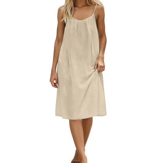 Ice Silk Linen Dress Plus-size Women's Fashion