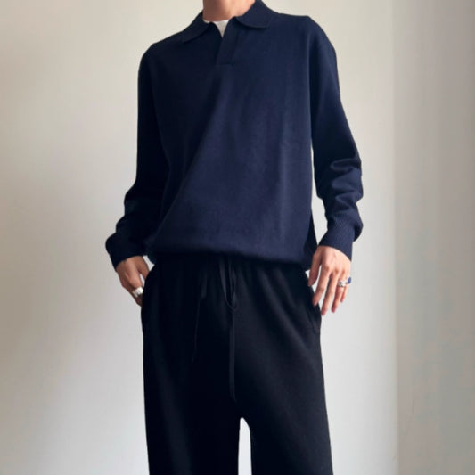 Old Money Style Pure Wool POLO Sweater
