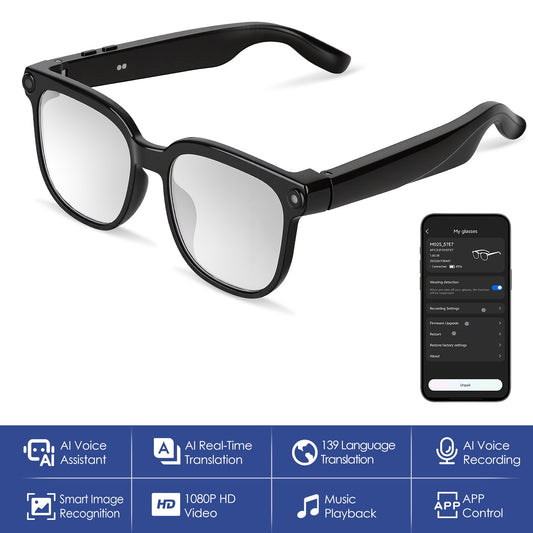 Smart glasses with AI, camera, and audio